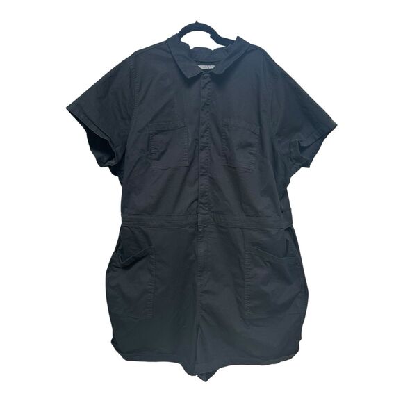 Torrid Black Utility Short Sleeve Romper Jumpsuit Plus Size 26 - Picture 1 of 8
